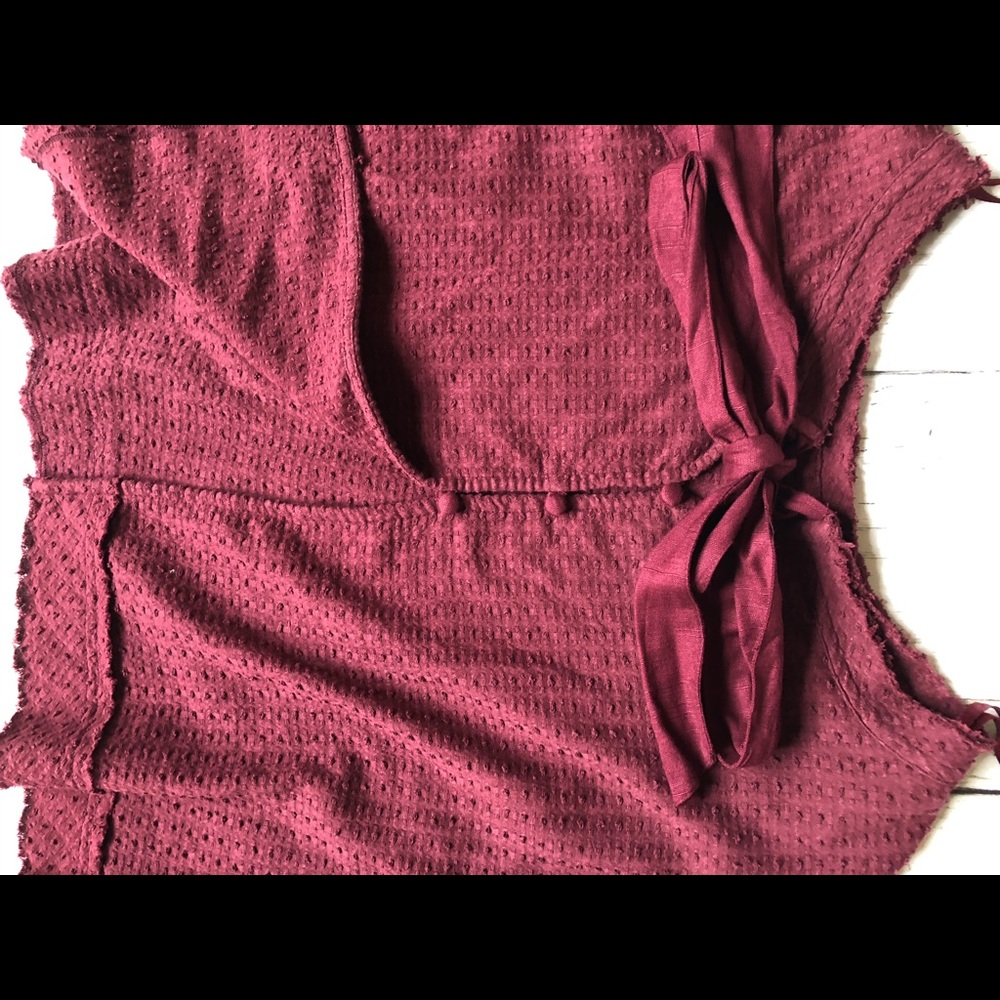 Crop open back free people long sleeve